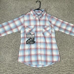 Dixxon Flannel Company Shirt Women's Small The Windy City Blue Plaid Flannel